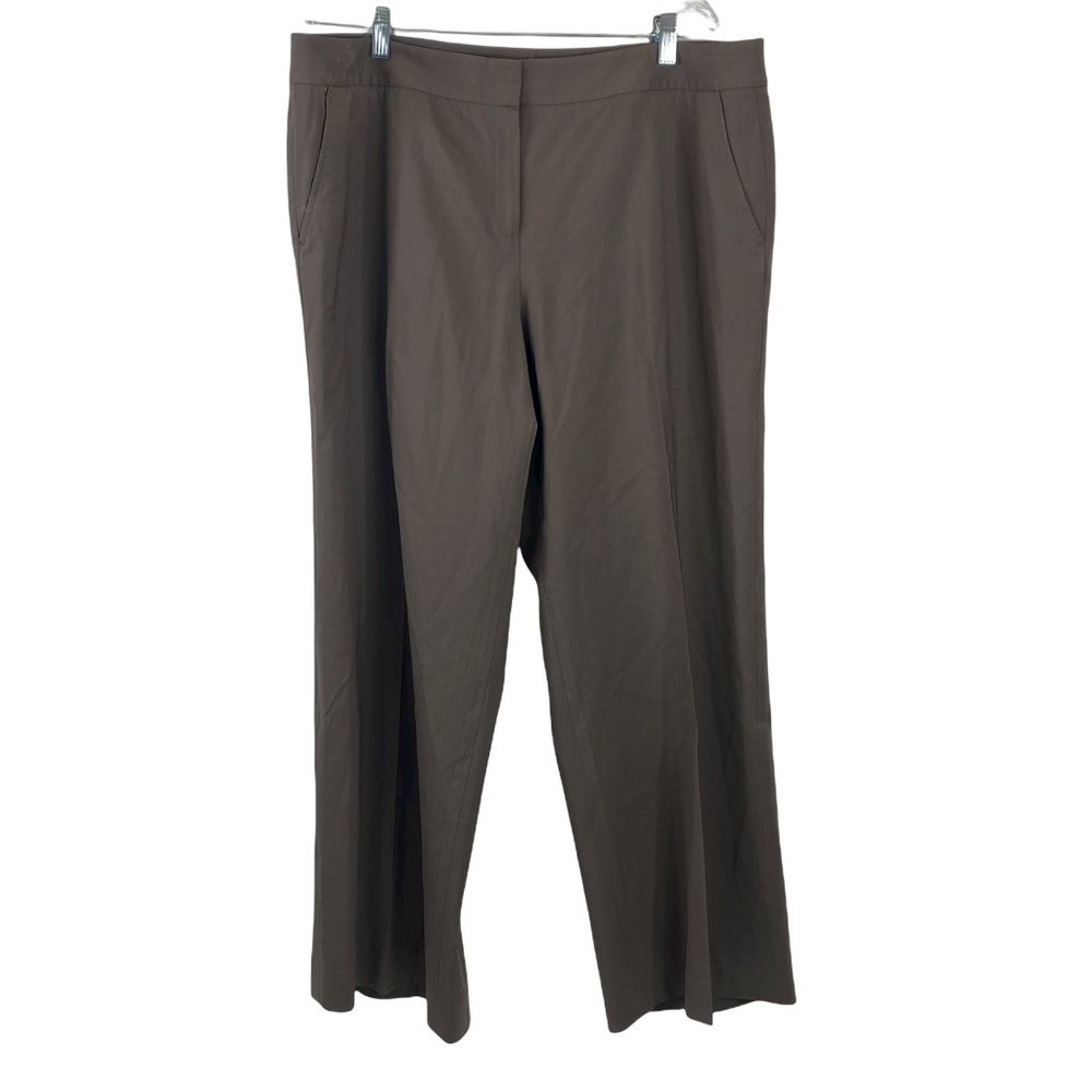 LaFayette 148 New York Delancey Sz 16 Women's Brown Dress Career Pants